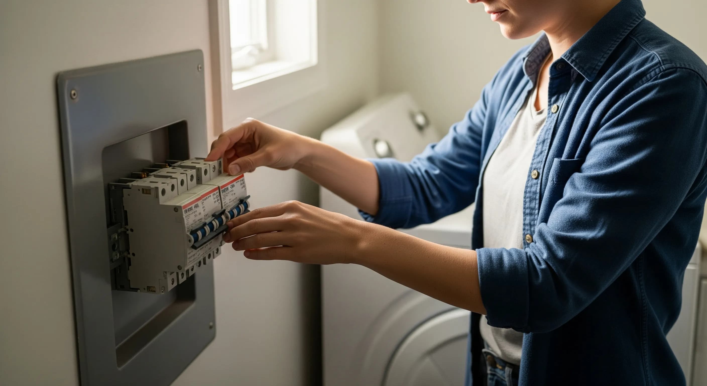 Check Circuit Breakers (Crucial for Electric Dryers)